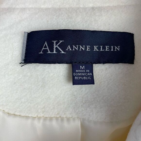 NWT Anne Klein Ivory White Wool Blend Jacket Size M - Picture 8 of 9